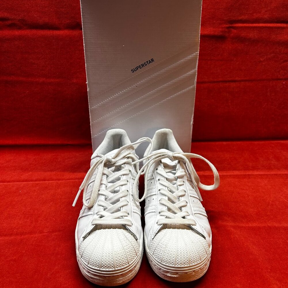 Women's White Adidas Superstar Sneakers
